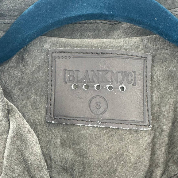 BLANKNYC Leather / Suede French Grey Moto Leather Jacket Women's Size S NWT - Picture 11 of 11